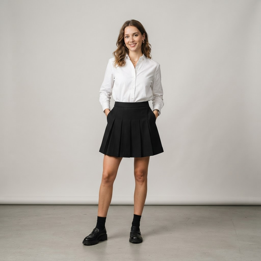 Pleated Mini Skirt
