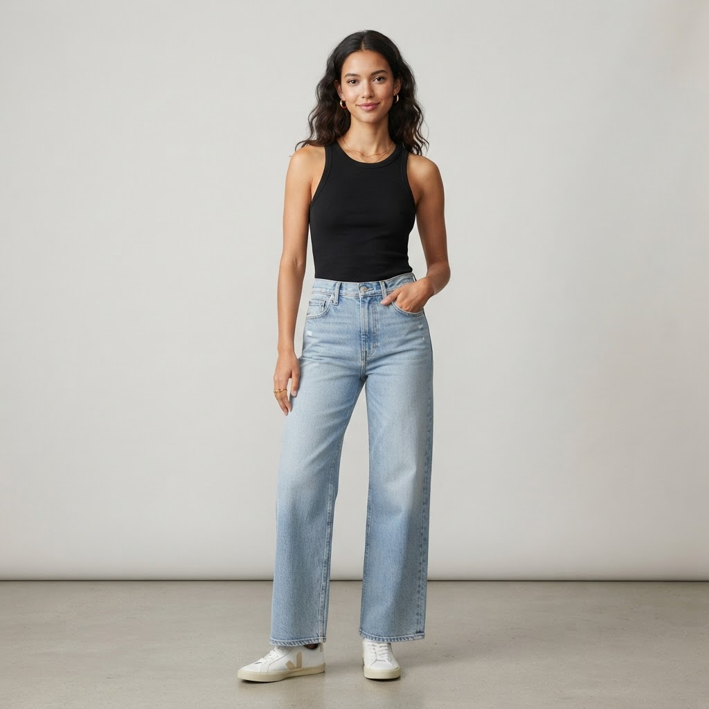 High Waist Wide Leg Jeans